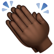 👏🏿 Emoji klatschende Hände: dunkle Hautfarbe WhatsApp 2.22.8.79.
