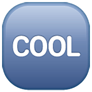 🆒 Emoji Wort „Cool“ in blauem Quadrat WhatsApp 2.22.8.79.