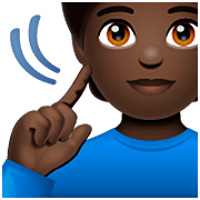 Emoji 🧏🏿 Persona Con Problemi Di Udito: Carnagione Scura su WhatsApp 2.22.8.79.