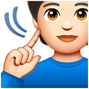 Emoji 🧏🏻 Persona Con Problemi Di Udito: Carnagione Chiara su WhatsApp 2.22.8.79.