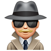 Emoji 🕵🏼 Detective: Carnagione Abbastanza Chiara su WhatsApp 2.22.8.79.