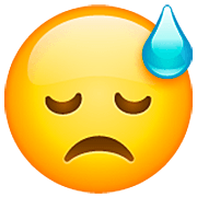 😓 Emoji bedrücktes Gesicht mit Schweiß WhatsApp 2.22.8.79.