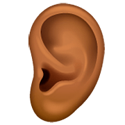 Emoji 👂🏾 Orecchio: Carnagione Abbastanza Scura su WhatsApp 2.22.8.79.