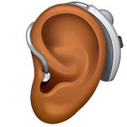 🦻🏾 Emoji Ohr mit Hörhilfe: mitteldunkle Hautfarbe WhatsApp 2.22.8.79.