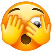 Emoji 🫣 Faccia Con Occhi Sbirciati su WhatsApp 2.22.8.79.