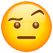 Emoji 🤨 Faccia Con Sopracciglia Alzate su WhatsApp 2.22.8.79.