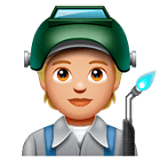 Emoji 🧑🏼‍🏭 Persona Che Lavora In Fabbrica: Carnagione Abbastanza Chiara su WhatsApp 2.22.8.79.