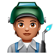 🧑🏽‍🏭 Emoji Fabrikarbeiter(in): mittlere Hautfarbe WhatsApp 2.22.8.79.