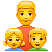👨‍👧‍👦 Emoji Familie: Mann, Mädchen und Junge WhatsApp 2.22.8.79.