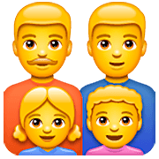 👨‍👨‍👧‍👦 Emoji Familie: Mann, Mann, Mädchen und Junge WhatsApp 2.22.8.79.