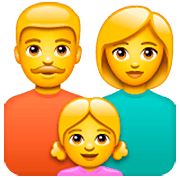 Emoji 👨‍👩‍👧 Famiglia: Uomo, Donna E Bambina su WhatsApp 2.22.8.79.