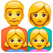 👨‍👩‍👧‍👧 Emoji Familie: Mann, Frau, Mädchen und Mädchen WhatsApp 2.22.8.79.