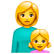 👩‍👧 Emoji Familie: Frau, Mädchen WhatsApp 2.22.8.79.