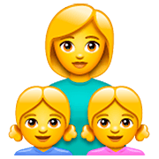 👩‍👧‍👧 Emoji Familia: Mujer, Niña, Niña en WhatsApp 2.22.8.79.