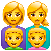 👩‍👩‍👦‍👦 Emoji Familie: Frau, Frau, Junge und Junge WhatsApp 2.22.8.79.