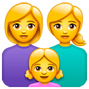 👩‍👩‍👧 Emoji Família: Mulher, Mulher E Menina na WhatsApp 2.22.8.79.