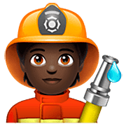 Émoji 🧑🏿‍🚒 Pompier : Peau Foncée sur WhatsApp 2.22.8.79.