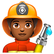Emoji 🧑🏾‍🚒 Pompiere: Carnagione Abbastanza Scura su WhatsApp 2.22.8.79.