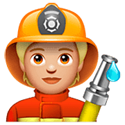 Émoji 🧑🏼‍🚒 Pompier : Peau Moyennement Claire sur WhatsApp 2.22.8.79.
