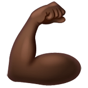 💪🏿 Emoji Bíceps Flexionado: Tono De Piel Oscuro en WhatsApp 2.22.8.79.