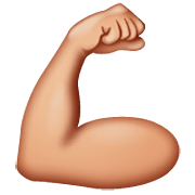 Émoji 💪🏼 Biceps Contracté : Peau Moyennement Claire sur WhatsApp 2.22.8.79.