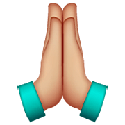 🙏🏼 Emoji Manos En Oración: Tono De Piel Claro Medio en WhatsApp 2.22.8.79.