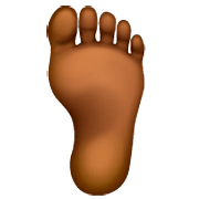 🦶🏾 Emoji Fuß: mitteldunkle Hautfarbe WhatsApp 2.22.8.79.