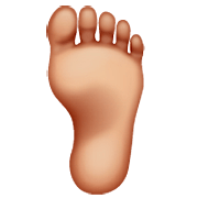 🦶🏼 Emoji Fuß: mittelhelle Hautfarbe WhatsApp 2.22.8.79.