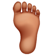 🦶🏽 Emoji Fuß: mittlere Hautfarbe WhatsApp 2.22.8.79.