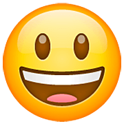 Emoji 😃 Faccina Con Un Gran Sorriso E Occhi Spalancati su WhatsApp 2.22.8.79.