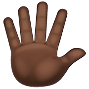 🖐🏿 Emoji Mão Aberta Com Os Dedos Separados: Pele Escura na WhatsApp 2.22.8.79.