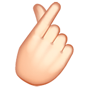 🫰🏻 Emoji Mano Con El Dedo Índice Y El Pulgar Cruzados: Tono De Piel Claro en WhatsApp 2.22.8.79.