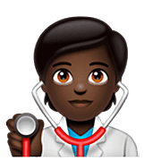 Emoji 🧑🏿‍⚕️ Persona Che Lavora Nella Sanità: Carnagione Scura su WhatsApp 2.22.8.79.