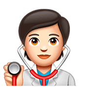 🧑🏻‍⚕️ Emoji Profesional Sanitario: Tono De Piel Claro en WhatsApp 2.22.8.79.