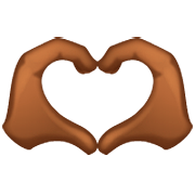 🫶🏾 Emoji Mãos De Coração: Pele Morena Escura na WhatsApp 2.22.8.79.