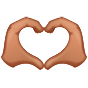 🫶🏽 Emoji Herz Hände: mittlere Hautfarbe WhatsApp 2.22.8.79.