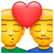 👨‍❤️‍💋‍👨 Emoji sich küssendes Paar: Mann, Mann WhatsApp 2.22.8.79.