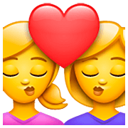 Emoji 👩‍❤️‍💋‍👩 Bacio Tra Coppia: Donna E Donna su WhatsApp 2.22.8.79.