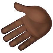 🫲🏿 Emoji Linke Hand: dunkle Hautfarbe WhatsApp 2.22.8.79.