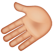 Emoji 🫲🏼 Mano Sinistra: Carnagione Abbastanza Chiara su WhatsApp 2.22.8.79.