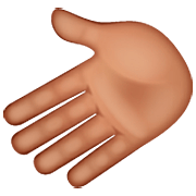 🫲🏽 Emoji Mão Esquerda: Pele Morena na WhatsApp 2.22.8.79.
