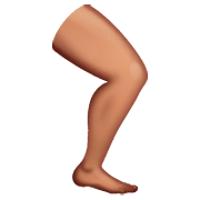 🦵🏽 Emoji Bein: mittlere Hautfarbe WhatsApp 2.22.8.79.