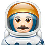 Émoji 👨🏻‍🚀 Astronaute Homme : Peau Claire sur WhatsApp 2.22.8.79.
