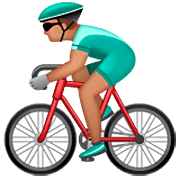 Émoji 🚴🏽‍♂️ Cycliste Homme : Peau Légèrement Mate sur WhatsApp 2.22.8.79.