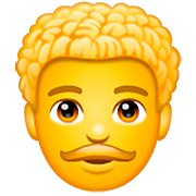 Emoji 👨‍🦱 Uomo: Capelli Ricci su WhatsApp 2.22.8.79.
