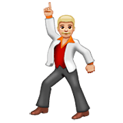 🕺🏼 Emoji Hombre Bailando: Tono De Piel Claro Medio en WhatsApp 2.22.8.79.