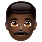 👨🏿 Emoji Homem: Pele Escura na WhatsApp 2.22.8.79.