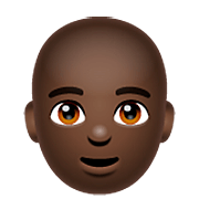 Emoji 👨🏿‍🦲 Uomo: Carnagione Scura E Calvo su WhatsApp 2.22.8.79.
