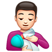 👨🏻‍🍼 Emoji Homem Alimentando Bebê: Pele Clara na WhatsApp 2.22.8.79.