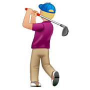 Emoji 🏌🏼‍♂️ Golfista Uomo: Carnagione Abbastanza Chiara su WhatsApp 2.22.8.79.